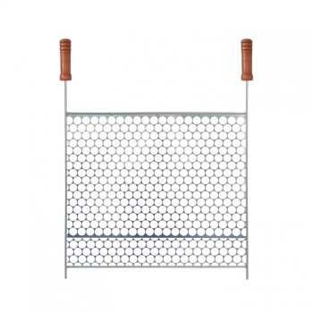 Grelha Moeda Galvanizada Barra Redonda 60x50 Larga